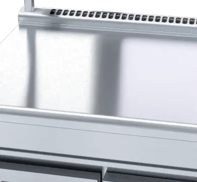 Waldorf 800 Series BTL8900S-RB - 900mm Bench Top With Salamander Support Low Back Version Refrigerated Base