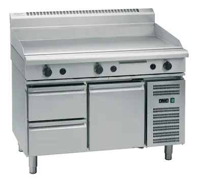 Waldorf 800 Series GP8120G-RB - 1200mm Gas Griddle Refrigerated Base