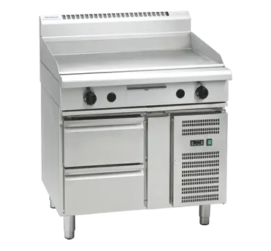 Waldorf 800 Series GP8900G-RB - 900mm Gas Griddle Refrigerated Base