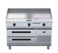 Waldorf 800 Series GPL8120E-RB - 1200mm Electric Griddle Low Back Version - Refrigerated Base