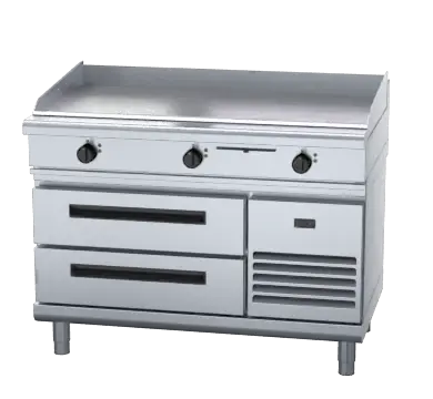 Waldorf 800 Series GPL8120E-RB - 1200mm Electric Griddle Low Back Version - Refrigerated Base