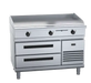 Waldorf 800 Series GPL8120E-RB - 1200mm Electric Griddle Low Back Version - Refrigerated Base