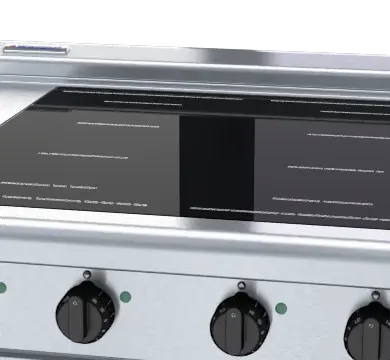 Waldorf 800 Series INL8400F-B - 900mm Electric Induction Cooktop Low Back Version - Bench Model