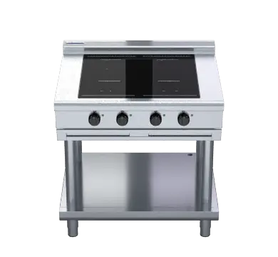 Waldorf 800 Series INL8400F-LS - 900mm Electric Induction Cooktop Low Back Version - Leg Stand