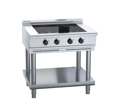 Waldorf 800 Series INL8400F-LS - 900mm Electric Induction Cooktop Low Back Version - Leg Stand