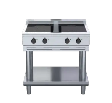 Waldorf 800 Series INL8400R3-LS - 900mm Electric Induction Cooktop Low Back Version - Leg Stand