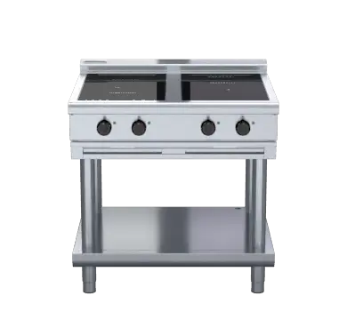 Waldorf 800 Series INL8400R3F-LS - 900mm Electric Induction Cooktop Low Back Version - Leg Stand