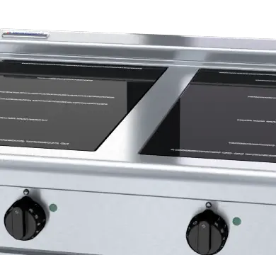 Waldorf 800 Series INL8400R3F-LS - 900mm Electric Induction Cooktop Low Back Version - Leg Stand