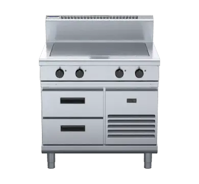 Waldorf 800 Series RN8104E-RB - 900mm Electric Solid Top - Refrigerated Base