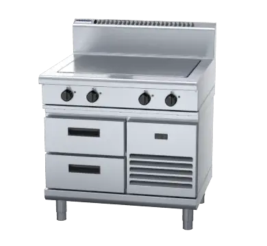 Waldorf 800 Series RN8104E-RB - 900mm Electric Solid Top - Refrigerated Base