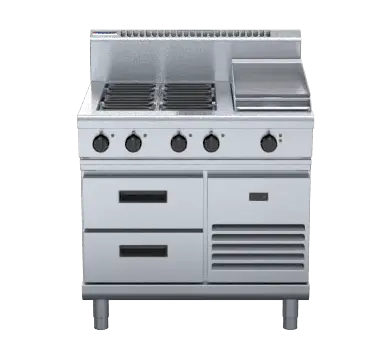 Waldorf 800 Series RN8603E-RB - 900mm Electric Cooktop Refrigerated Base