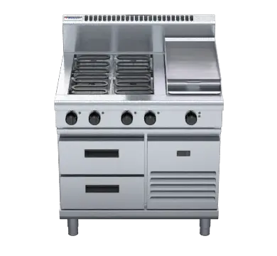 Waldorf 800 Series RN8603E-RB - 900mm Electric Cooktop Refrigerated Base