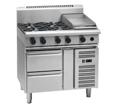 Waldorf 800 Series RN8603G-RB - 900mm Gas Cooktop Refrigerated Base