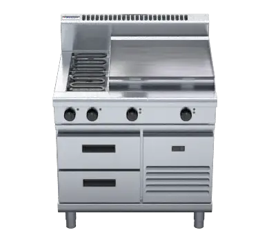 Waldorf 800 Series RN8606E-RB - 900mm Electric Cooktop Refrigerated Base