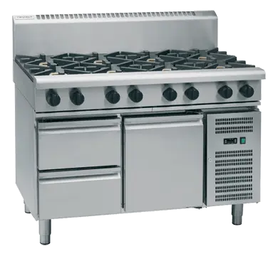 Waldorf 800 Series RN8800G-RB - 1200mm Gas Cooktop Refrigerated Base
