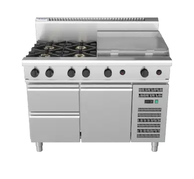 Waldorf 800 Series RN8806G-RB - 1200mm Gas Cooktop Refrigerated Base