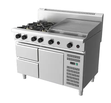Waldorf 800 Series RN8806G-RB - 1200mm Gas Cooktop Refrigerated Base