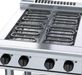 Waldorf 800 Series RNL8400E-LS - 600mm Electric Cooktop Low Back Version Leg Stand