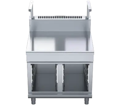 Waldorf 800 Series BT8900S-CB - 900mm Bench Top With Salamander Support Cabinet Base