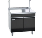 Waldorf Bold BTLB8900S-CD - 900mm Bench Top With Salamander Support Low Back Version - Cabinet Base