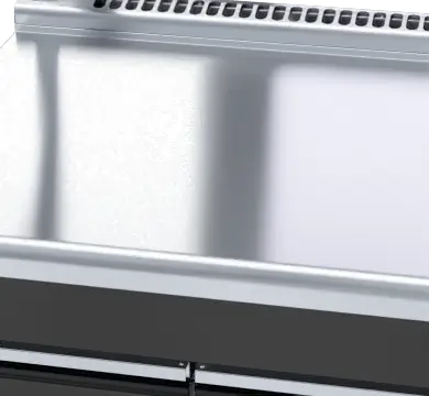 Waldorf Bold BTLB8900S-CD - 900mm Bench Top With Salamander Support Low Back Version - Cabinet Base