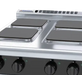 Waldorf Bold RNLB8400SE-LS - 600mm Electric Cooktop Sealed Hobs Low Back Version - Leg Stand