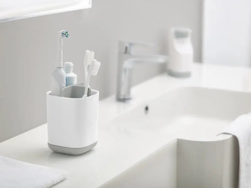 Joseph Joseph EasyStore Toothbrush Caddy (Grey/White)  Bathroom Organisers
