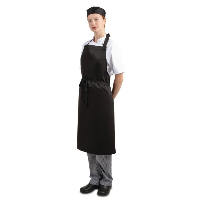 Whites Bib Apron Black - Pack of 5  Aprons