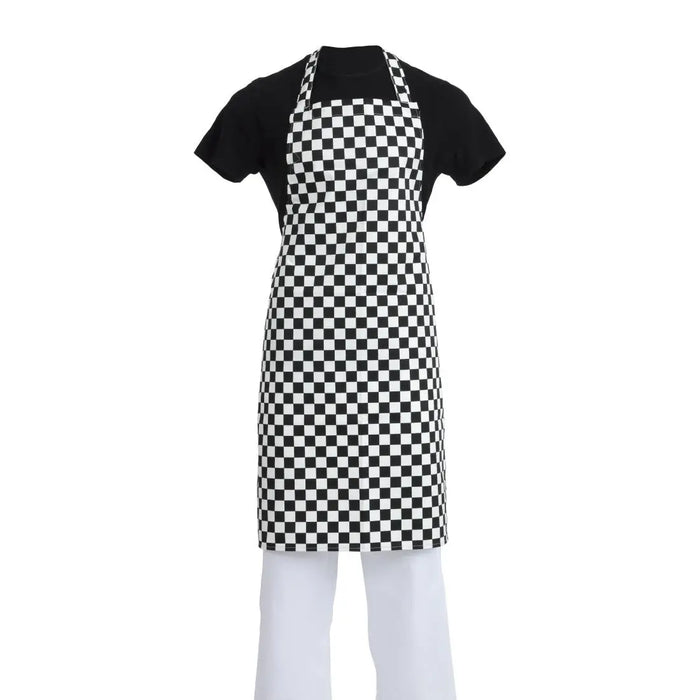 Whites Bib Apron Black & White Check Extra Large - A275 - Simply Hospitality NZ