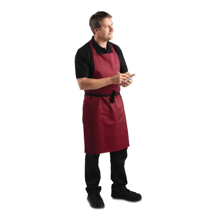 Whites Bib Apron Burgundy