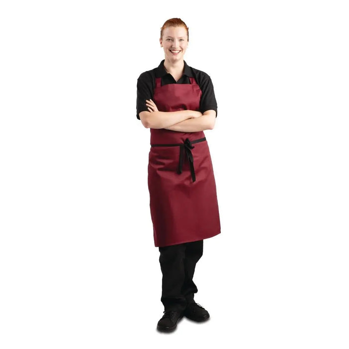 Whites Bib Apron Burgundy