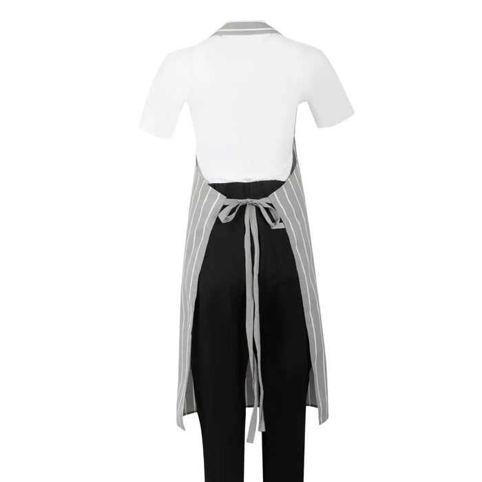 Whites Bib Apron Grey/White Butchers Stripe  Aprons