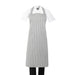 Whites Bib Apron Grey/White Butchers Stripe - BA111 - Simply Hospitality NZ