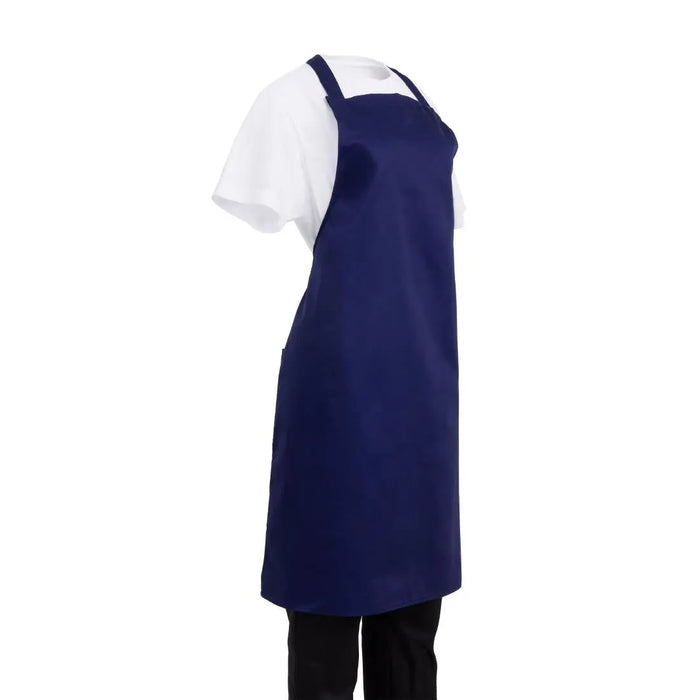 Whites Bib Apron Navy Blue - A543 - Simply Hospitality NZ
