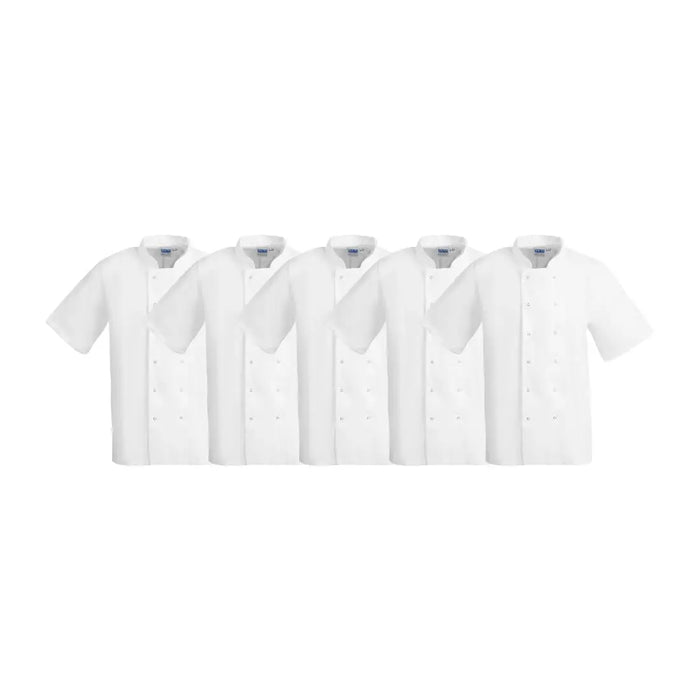 Whites Boston Short Sleeve Chef’s Jacket 5 Pack - SA821 - Simply Hospitality NZ