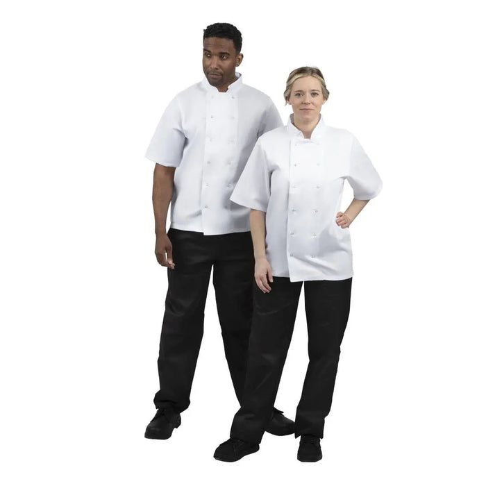 Whites Boston Short Sleeve Unisex Chef Jacket White