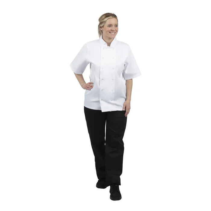 Whites Boston Short Sleeve Unisex Chef Jacket White