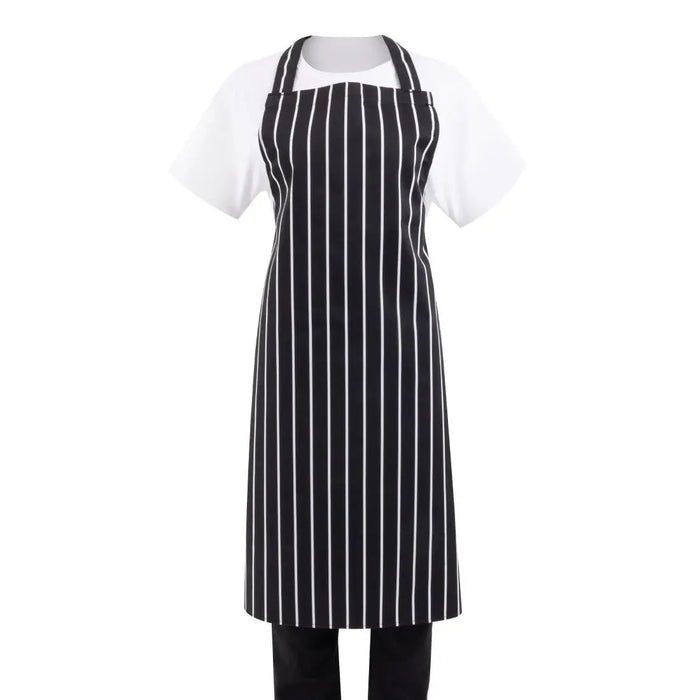 Whites Butcher’s Apron Black and White Stripe - A935 - Simply Hospitality NZ