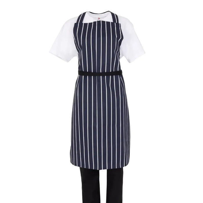 Whites Butcher’s Apron Navy Stripe – Pack of 5  Aprons