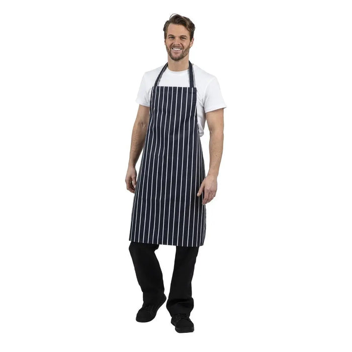 Whites Butcher’s Apron Navy Stripe – Pack of 5  Aprons