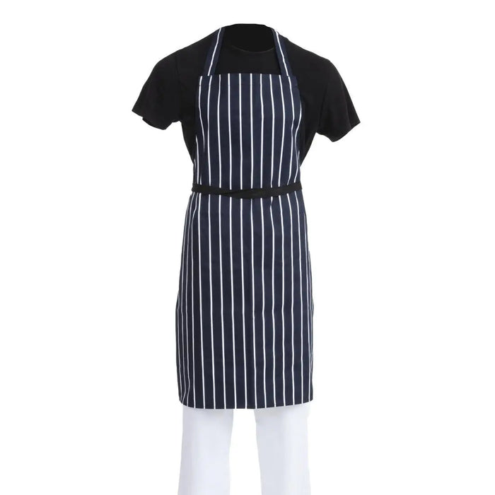Whites Butcher’s Apron Navy Stripe - A530 - Simply Hospitality NZ