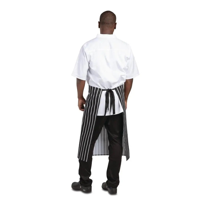 Whites Butcher’s Half Waist Apron Black/White Stripe  Aprons