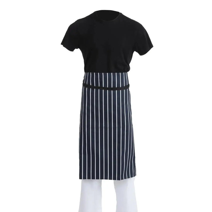 Whites Butcher’s Stripe Waist Apron Navy/White  Aprons