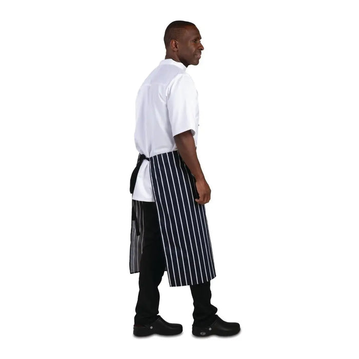 Whites Butcher’s Stripe Waist Apron Navy/White  Aprons