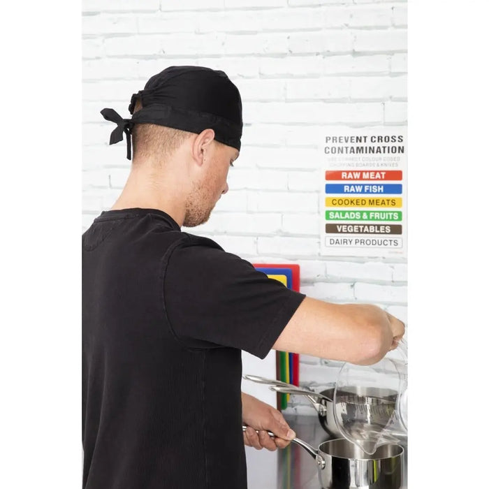 Whites Chef Bandana Black  Chef Hats