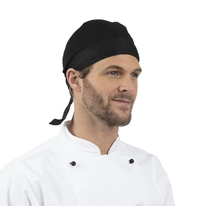 Whites Chef Bandana Black  Chef Hats