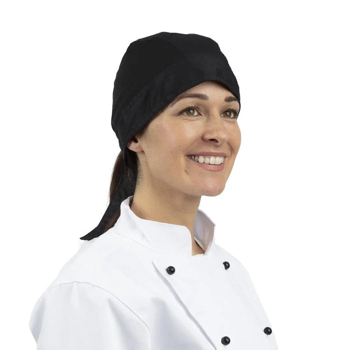 Whites Chef Bandana Black  Chef Hats