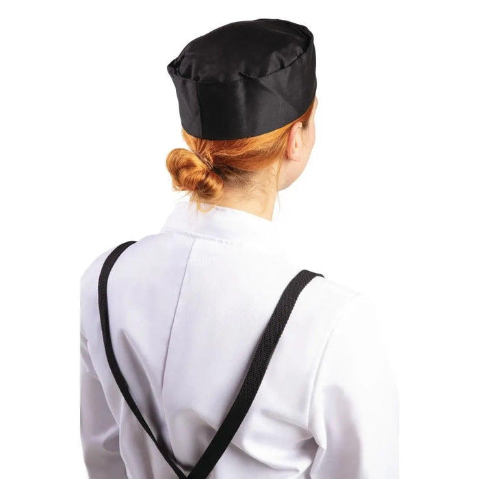 Whites Chef Skull Cap Black  Chef Hats