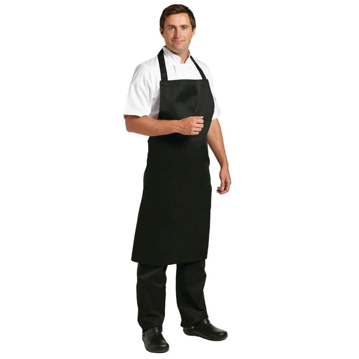 Whites Polycotton Bib Apron Black  Aprons