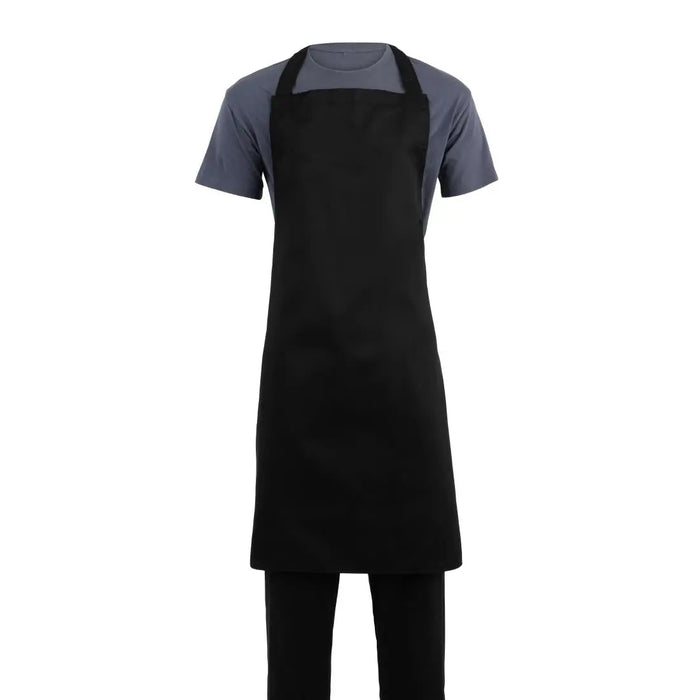 Whites Polycotton Bib Apron Black - B887 - Simply Hospitality NZ